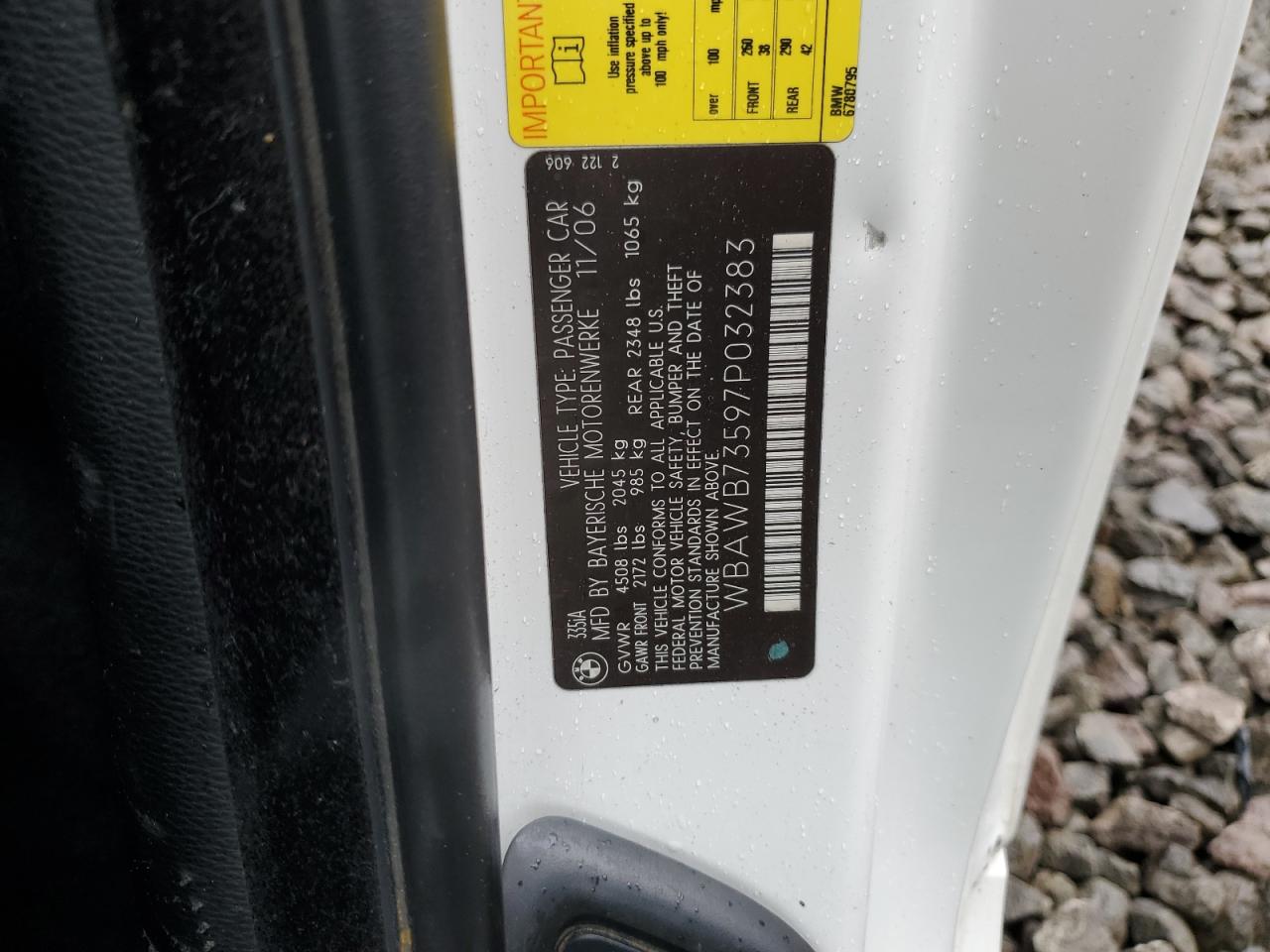 WBAWB73597P032383 2007 BMW 335 I