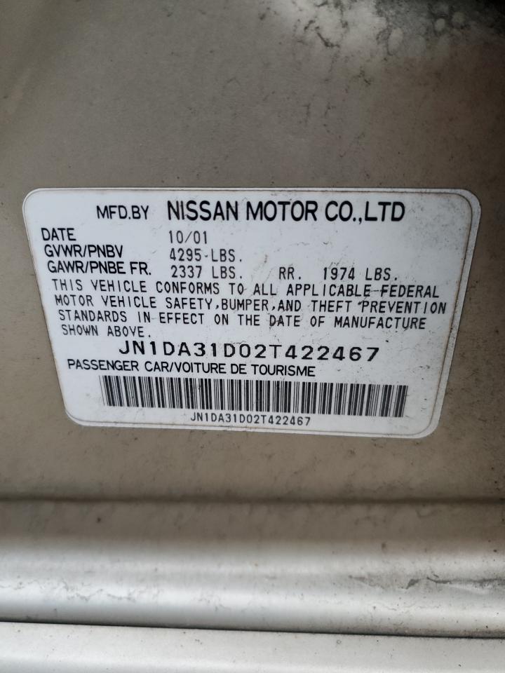 JN1DA31D02T422467 2002 Nissan Maxima Gle