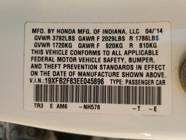 19XFB2F83EE045896 | 2014 HONDA CIVIC EX