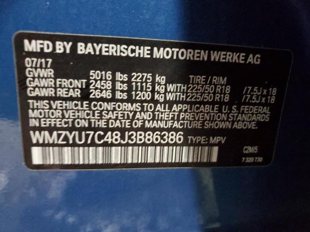 2018 MINI COOPER S E WMZYU7C48J3B86386