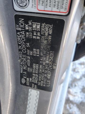 2008 Kia Sportage Lx VIN: KNDJF724087541161 Lot: 38894694