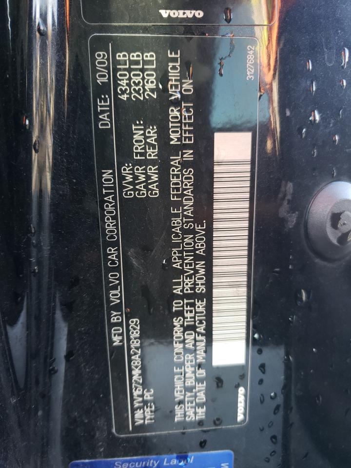 yv1672mk8a2181829 YV1672MK8A2181829 2010 Volvo C30 T5