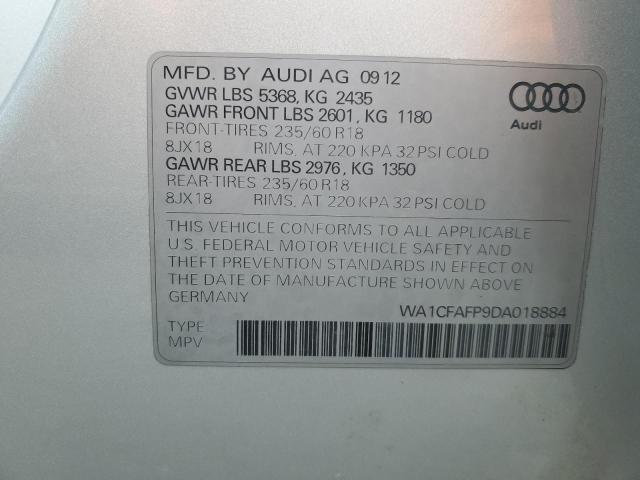 VIN WA1CFAFP9DA018884 2013 Audi Q5, Premium no.12