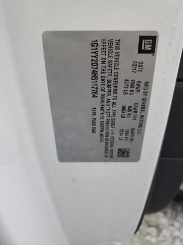 2017 CHEVROLET CORVETTE G - 1G1YY2D74H5117764