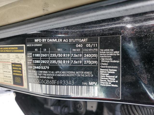 WDCGG5GB6BF693343 2011 Mercedes-Benz Glk 350