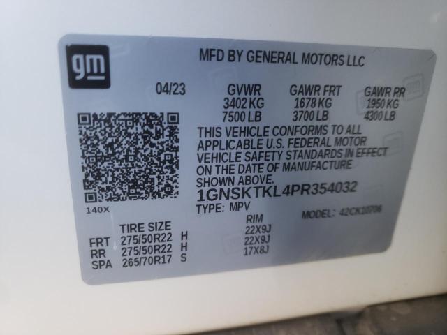 2023 CHEVROLET TAHOE K150 1GNSKTKL4PR354032