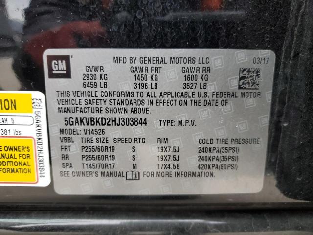 VIN 5GAKVBKD2HJ303844 2017 BUICK ENCLAVE no.13