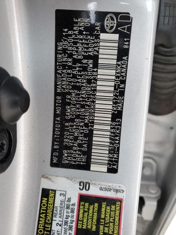 2T1BURHE2EC187384 | 2014 TOYOTA COROLLA L