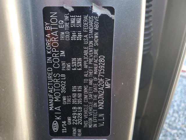 VIN JN1BV7ARXEM707867 2015 KIA SOUL no.12