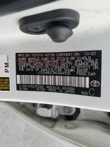 2021 TOYOTA COROLLA SE JTDS4MCE2MJ064925