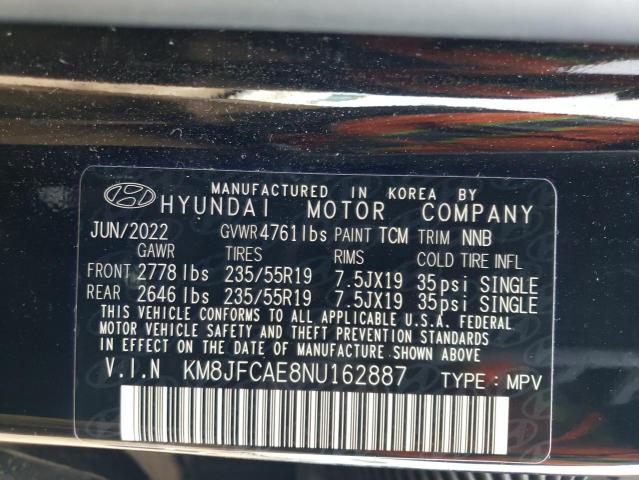2022 HYUNDAI TUCSON N L KM8JFCAE8NU162887