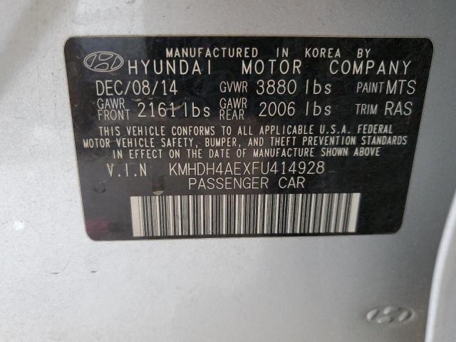 KMHDH4AEXFU414928 | 2015 HYUNDAI ELANTRA SE