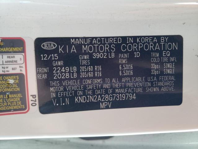 KNDJN2A28G7319794 | 2016 KIA SOUL