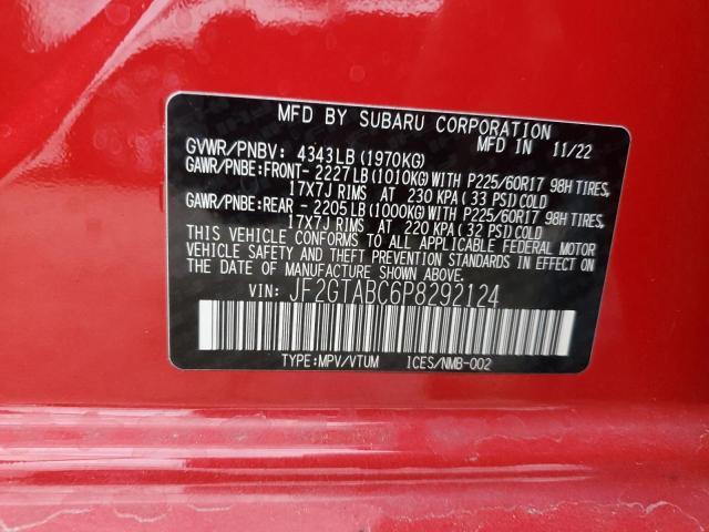 JF2GTABC6P8292124 | 2023 SUBARU CROSSTREK