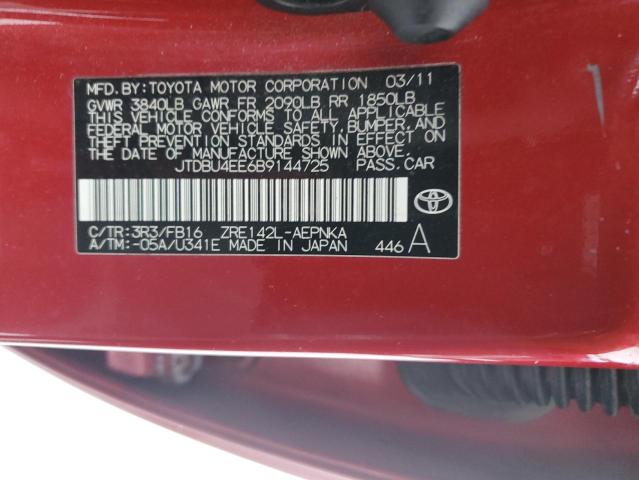 JTDBU4EE6B9144725 | 2011 Toyota corolla base