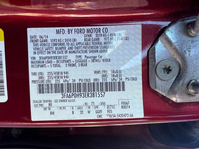 3FA6P0H93ER381557 2014 FORD FUSION - Image 10