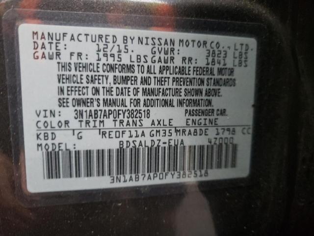 3N1AB7AP0FY382518 | 2015 NISSAN SENTRA S