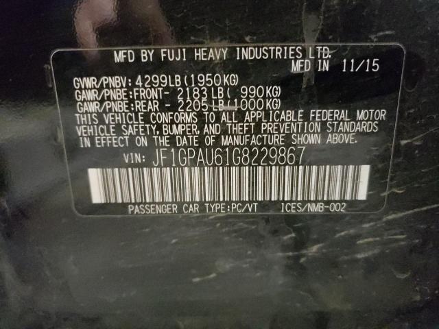 2016 SUBARU IMPREZA SP - JF1GPAU61G8229867