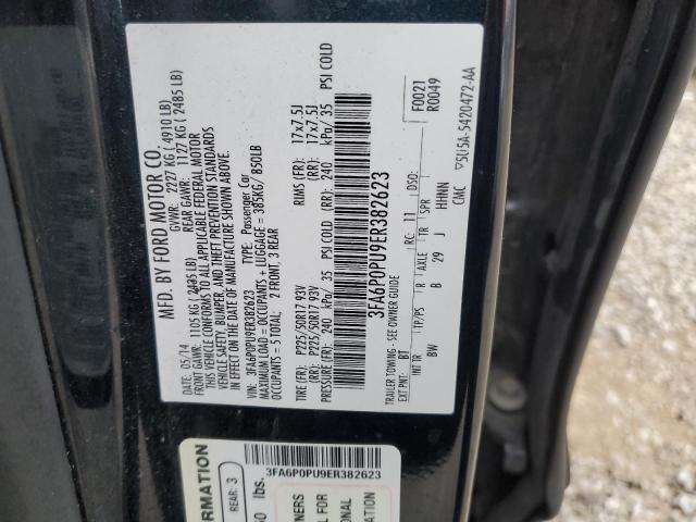 3FA6P0PU9ER382623 | 2014 FORD FUSION SE