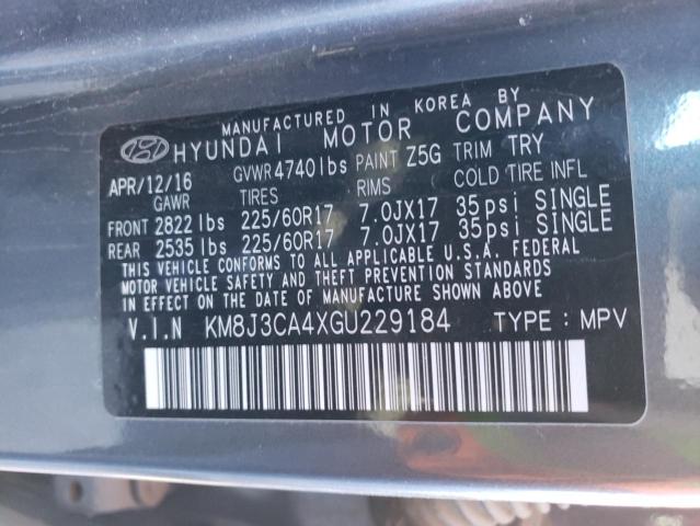 2016 HYUNDAI TUCSON LIM KM8J3CA4XGU229184