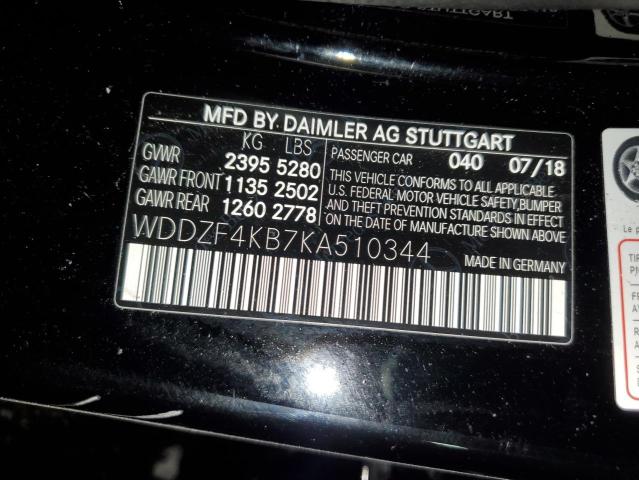 WDDZF4KB7KA510344 | 2019 MERCEDES-BENZ E 300 4MAT