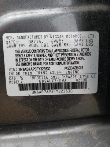 3N1AB7AP3FY323530 | 2015 NISSAN SENTRA S