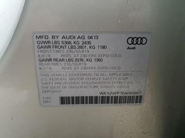 VIN WA1LFAFP7DA086567 2013 Audi Q5, Premium Plus no.12