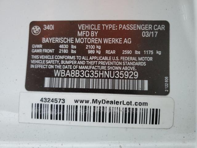 2017 BMW 340 I - WBA8B3G35HNU35929