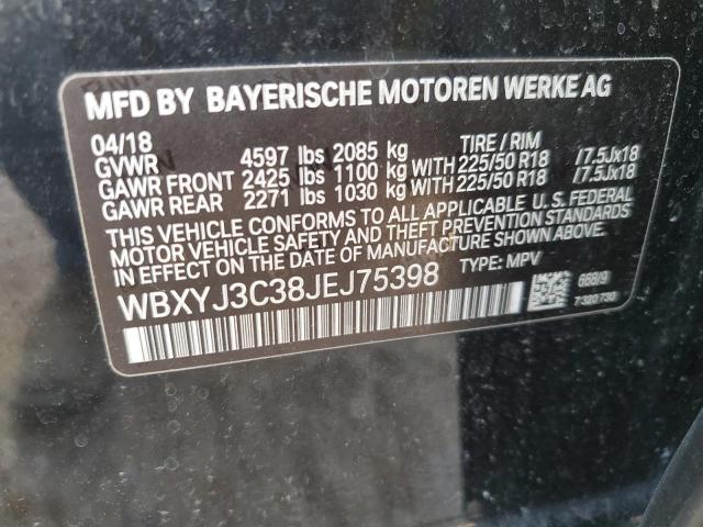 VIN WBXYJ3C38JEJ75398 2018 BMW X2, Sdrive28I no.13