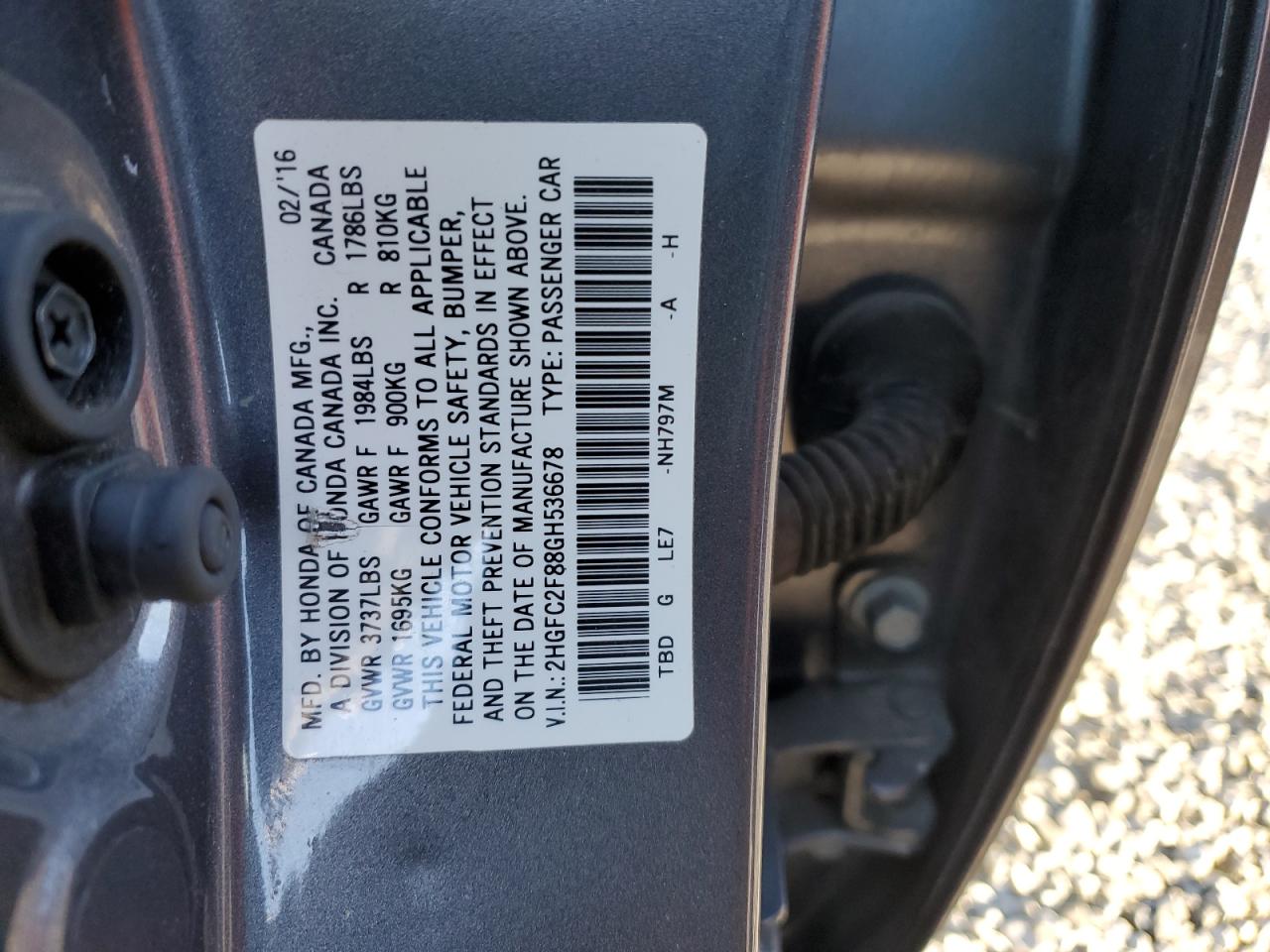 2HGFC2F88GH536678 2019 Nissan Sentra S/Sv/Sr/Sl