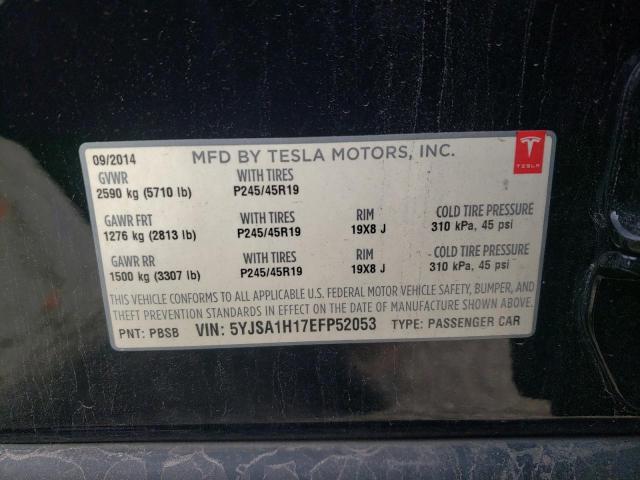 5YJSA1H17EFP52053 | 2014 TESLA MODEL S