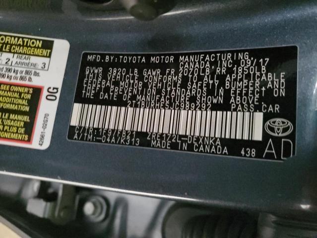 2018 TOYOTA /S/LE/XLE - 2T1BURHE5JC989292