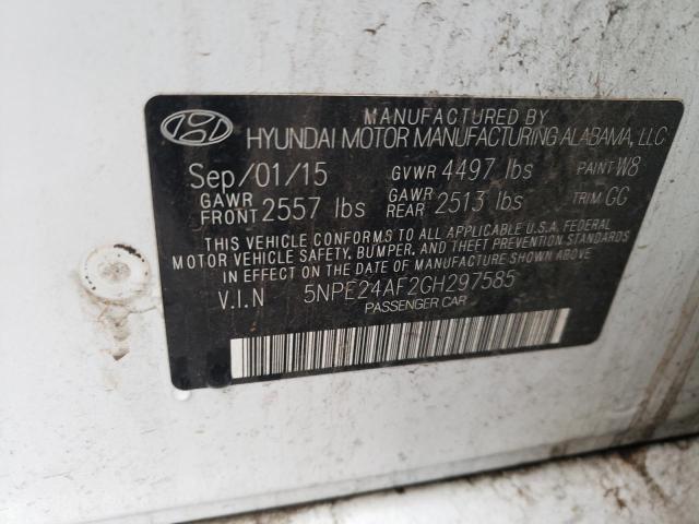 5NPE24AF2GH297585 | 2016 HYUNDAI SONATA SE