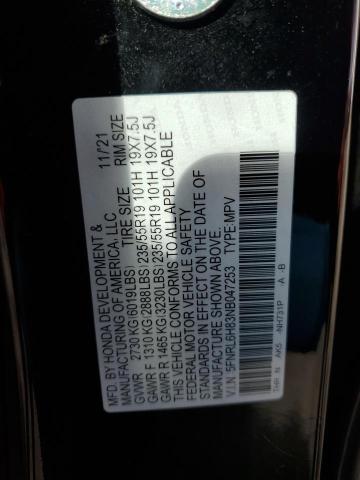 2022 HONDA ODYSSEY 5FNRL6H83NB047253