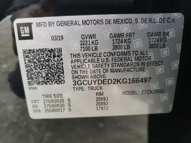 2019 CHEVROLET SILVRDO LT 3GCUYDED2KG166497