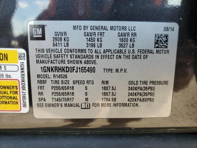 1GNKRHKD0FJ165490 | 2015 CHEVROLET TRAVERSE L