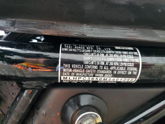2021 HONDA CMX500 A MLHPC5650M5401298