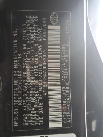 2018 TOYOTA CAMRY L - 4T1B11HK7JU072062