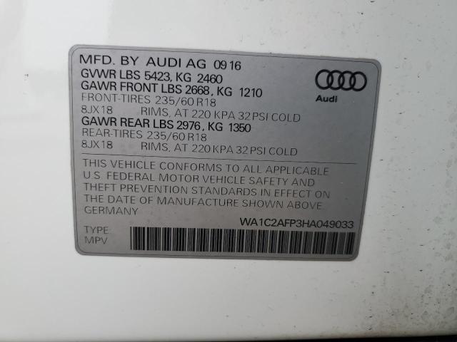 VIN WA1C2AFP3HA049033 2017 Audi Q5, Premium no.12