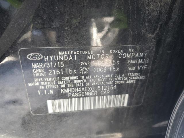 KMHDH4AEXGU512164 | 2016 HYUNDAI ELANTRA SE