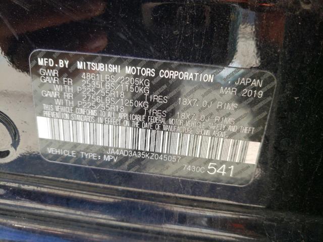 2019 Mitsubishi Outlander Se VIN: JA4AD3A35KZ045057 Lot: 37116824