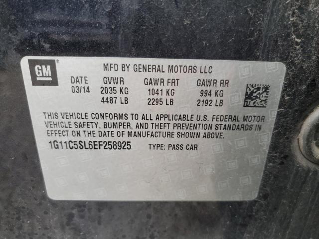 1G11C5SL6EF258925 2014 Chevrolet Malibu 1Lt