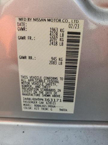 1N4BL4DV9PN363171 | 2023 NISSAN ALTIMA SV