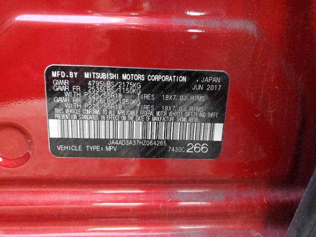 2017 MITSUBISHI OUTLANDER JA4AD3A37HZ064265
