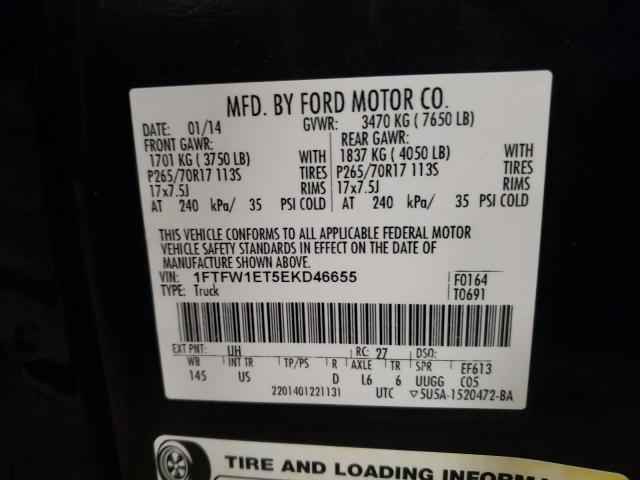 1FTFW1ET5EKD46655 | 2014 FORD F150 SUPER