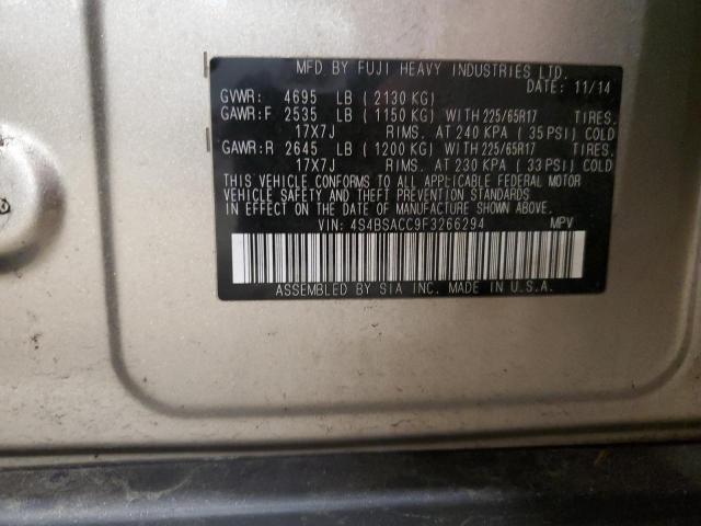 2015 Subaru Outback 2. 2.5L(VIN: 4S4BSACC9F3266294