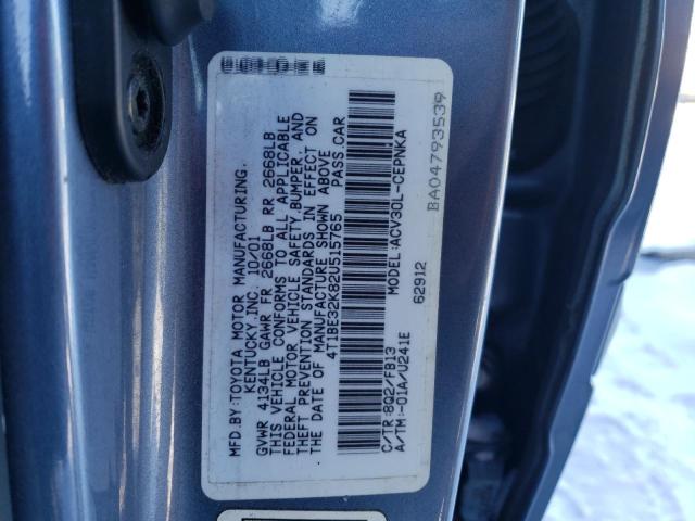 Lot #2436295934 2002 TOYOTA CAMRY salvage car