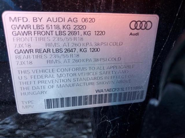 WA1AECF31L1111898 | 2020 AUDI Q3 PREMIUM