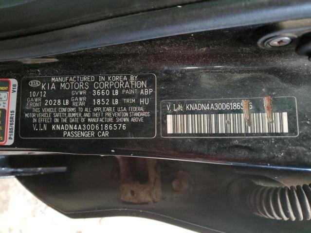 KNADN4A30D6186576 | 2013 KIA rio ex