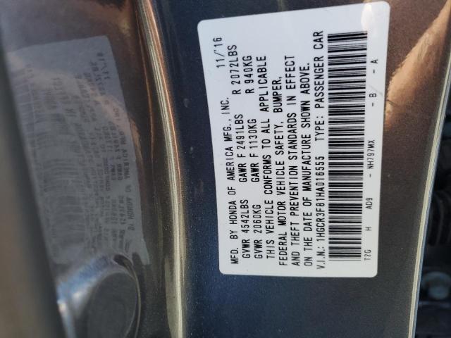 2017 HONDA ACCORD EXL - 1HGCR3F81HA016555
